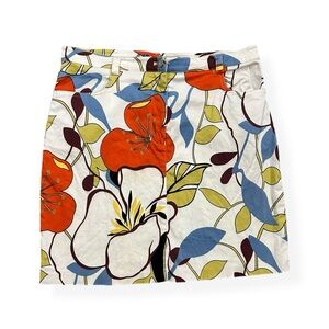Y2K Hawaiian Floral High Waisted Mini Skirt